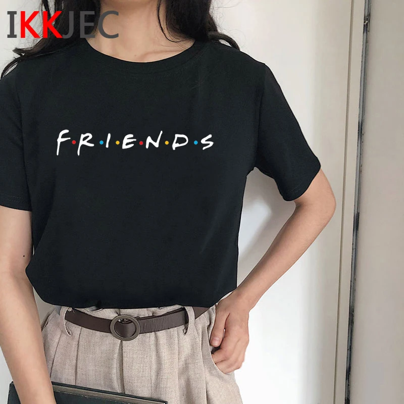 Футболка женская оверсайз с забавным мультяшным принтом Friends Tv Show модный топ в