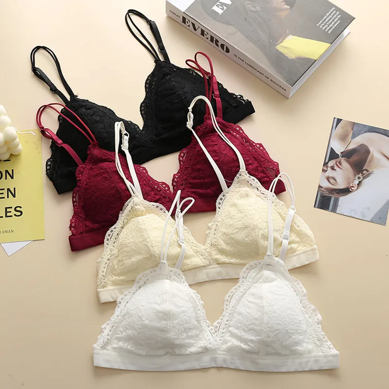 Women Sexy Underwear Lace Micro Bras Solid Deep V Brassiere Back Closure Padded S M L Female Lingerie Soft Wireless Bra For Girl
Women Sexy Underwear Lace Micro Bras Solid Deep V Brassiere Back Closure Padded S M L Female Lingerie Soft Wireless Bra For Girl