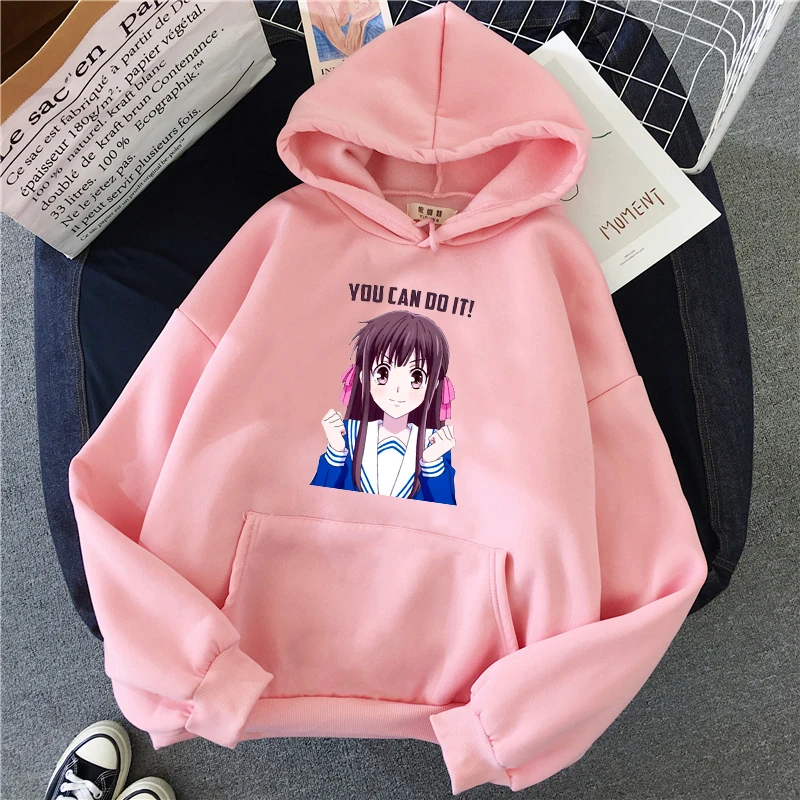 Anime Fruits Basket Hoodie Women Cartoon You can do it print Hoodies Men Casual Sweatshirts Fashion Streetwear Pullovers Tops
Anime Fruits Basket Hoodie Women Cartoon You can do it print Hoodies Men Casual Sweatshirts Fashion Streetwear Pullovers Tops