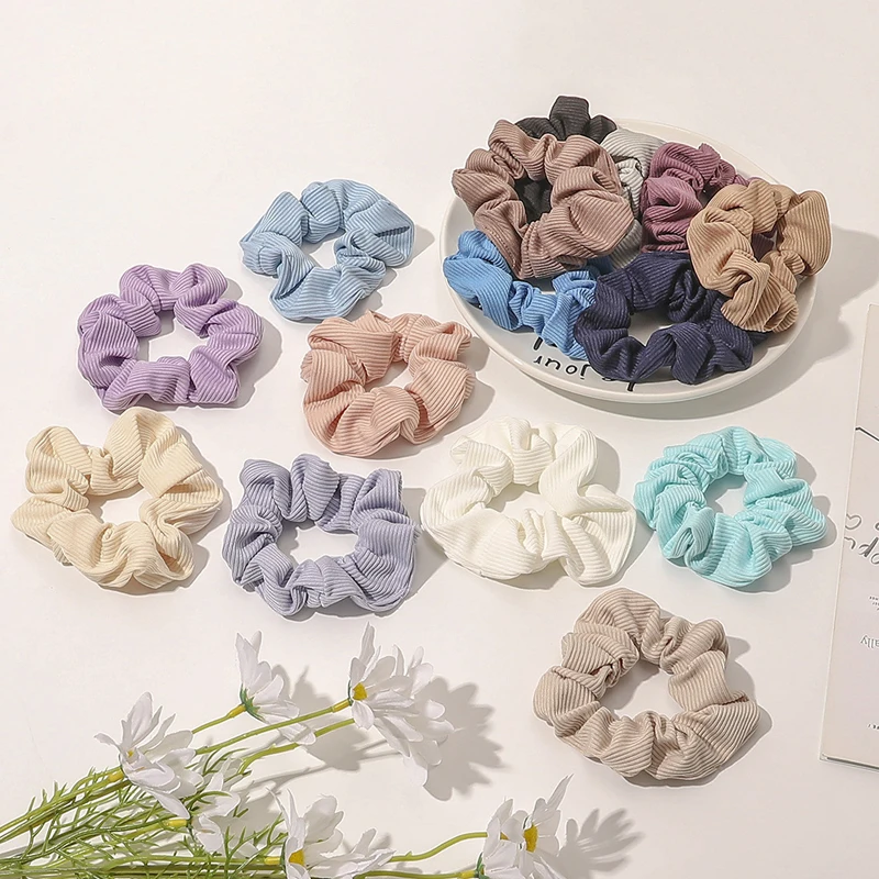 Women Knitting Striped Scrunchies Soft Hair Rope Knitted Elastic Hair Bands Ties Solid Color Ponytail Holder Hair Accessories
Women Knitting Striped Scrunchies Soft Hair Rope Knitted Elastic Hair Bands Ties Solid Color Ponytail Holder Hair Accessories