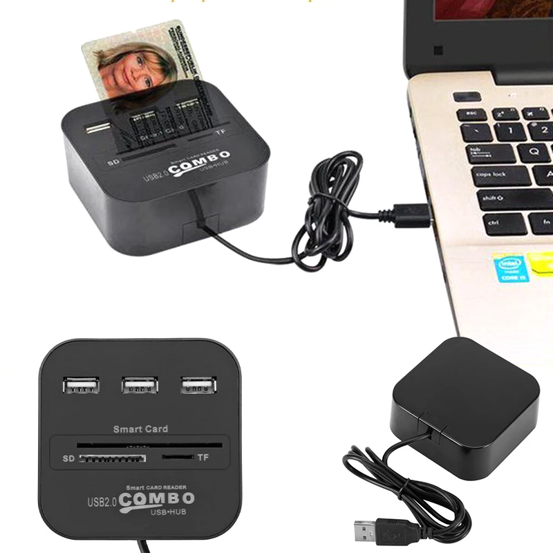 All in 1 USB SIM Smart Card Reader For Bank Card IC/ID EMV TF 3USB HUB
All in 1 USB SIM Smart Card Reader For Bank Card IC/ID EMV TF 3USB HUB