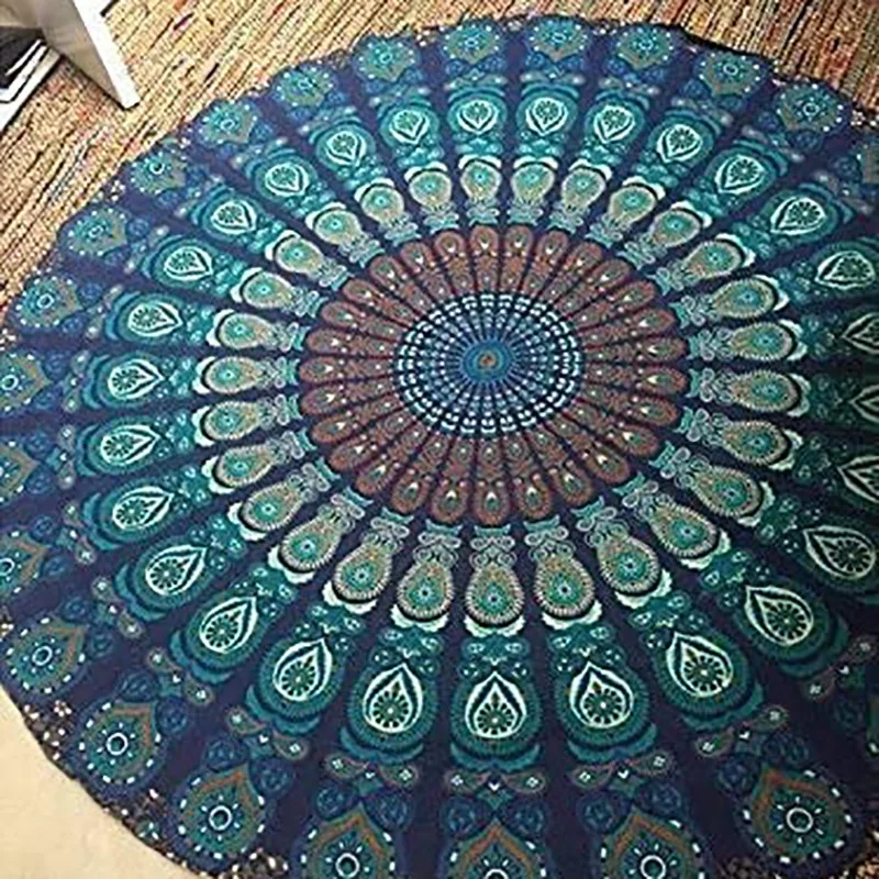 Indian Mandala Hawaii Sunproof Round Beach Throw Tapestry Hippy Boho Gypsy Tablecloth Beach Shawl 60 Inches
Indian Mandala Hawaii Sunproof Round Beach Throw Tapestry Hippy Boho Gypsy Tablecloth Beach Shawl 60 Inches