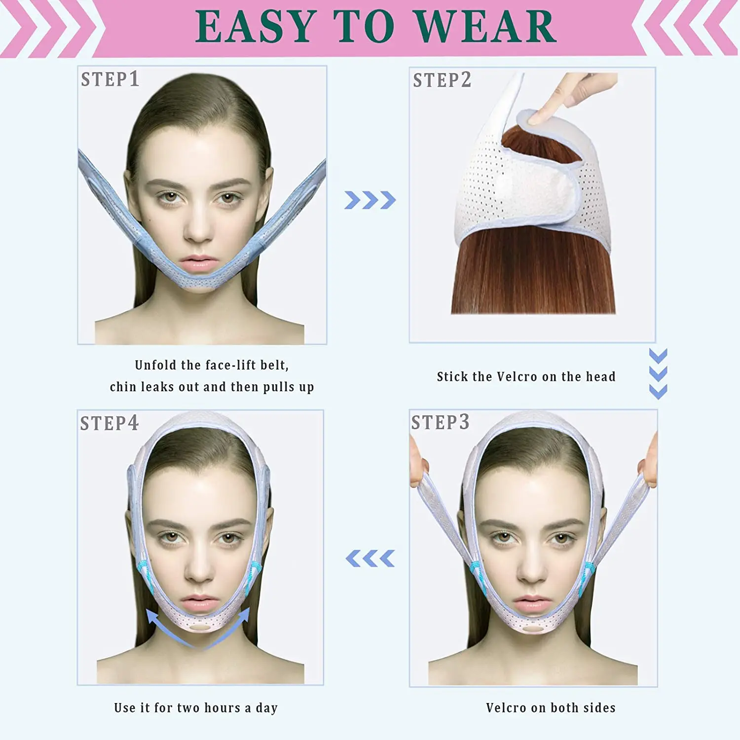 Slimming Face-Lifting Strap Bandage V Shape Line Double Chin Reducer Chin Neck Women Anti Aging Eliminates Sagging Firming Band
Slimming Face-Lifting Strap Bandage V Shape Line Double Chin Reducer Chin Neck Women Anti Aging Eliminates Sagging Firming Band