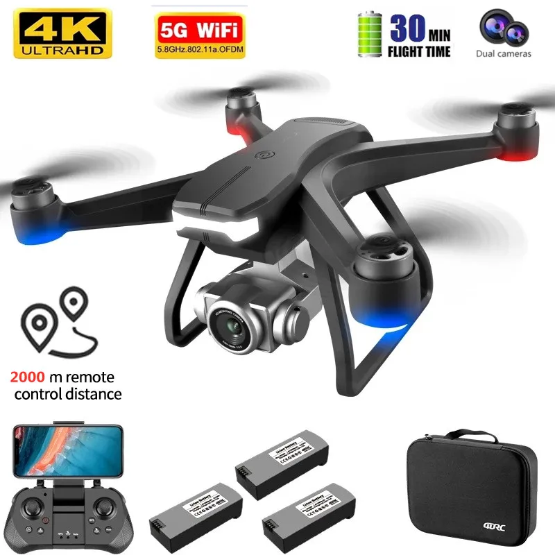 Drone 4k Profesional HD Camera 5G WIFI FPV Brushless Foldable Quadcopter RC Distance 2KM Gifts For Children
Drone 4k Profesional HD Camera 5G WIFI FPV Brushless Foldable Quadcopter RC Distance 2KM Gifts For Children