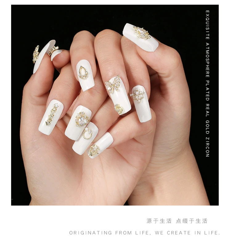 NO.04 5pcs/Lot Nail Charms Zircon 3D Nail Art Decorations Diamonds Crystal Alloy Pendant Jewelry Manicure Design Accessories 
NO.04 5pcs/Lot Nail Charms Zircon 3D Nail Art Decorations Diamonds Crystal Alloy Pendant Jewelry Manicure Design Accessories