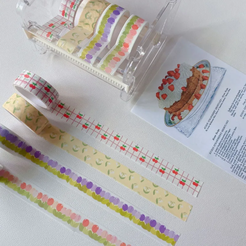 1Pc Girly Heart Tulip Plaid Washi Tape Scrapbooking DIY Journal Cute Cherry Planner Masking Tape Paper Diary Stationery Sticker
1Pc Girly Heart Tulip Plaid Washi Tape Scrapbooking DIY Journal Cute Cherry Planner Masking Tape Paper Diary Stationery Sticker