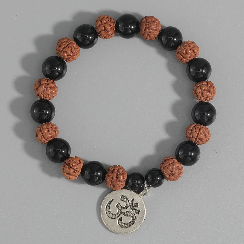 OAIITE Onyx Beads Natural Rudraksha Bracelets Unisex Tibetan Buddha Prayer Jewelry Handmade Yoga Bracelet for Women and Men
OAIITE Onyx Beads Natural Rudraksha Bracelets Unisex Tibetan Buddha Prayer Jewelry Handmade Yoga Bracelet for Women and Men