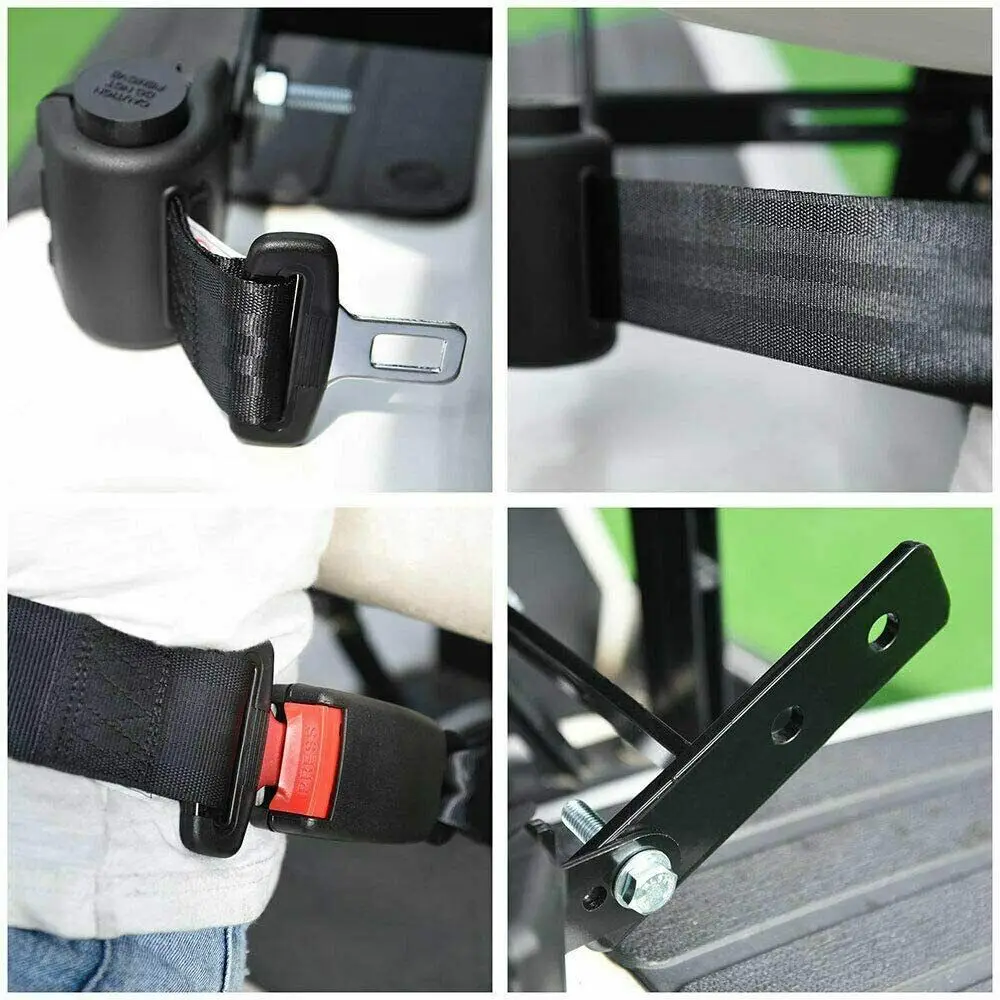 

Universal Golf Cart Retractable 4 Seat Belts For Mounting Bracket Set EZGO Club Car Fits Most Golf Carts-Ships from US