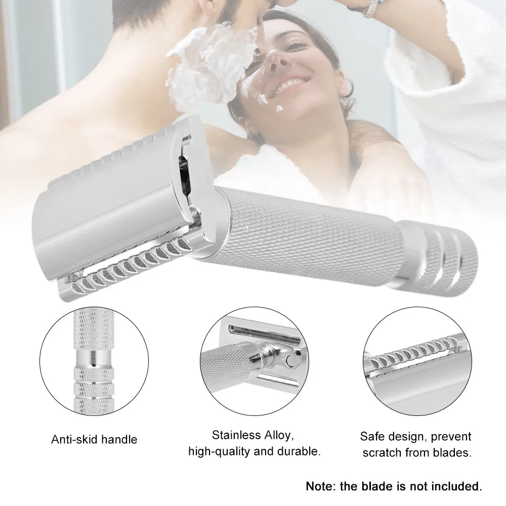 Shaving Razors Double Edge Handled Safety Traditional Wet Shaving Razor Stainless Alloy Chrome Plating W5240
Shaving Razors Double Edge Handled Safety Traditional Wet Shaving Razor Stainless Alloy Chrome Plating W5240