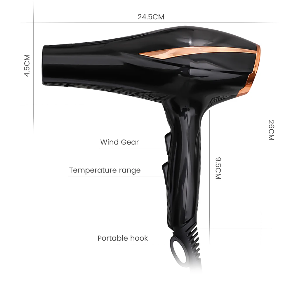 2000W Electric Hair Dryer Professional High-power Blow Dryer for Salon Strong Power Blowdryer Hot and Cold Wind Hair Drying Tool
2000W Electric Hair Dryer Professional High-power Blow Dryer for Salon Strong Power Blowdryer Hot and Cold Wind Hair Drying Tool