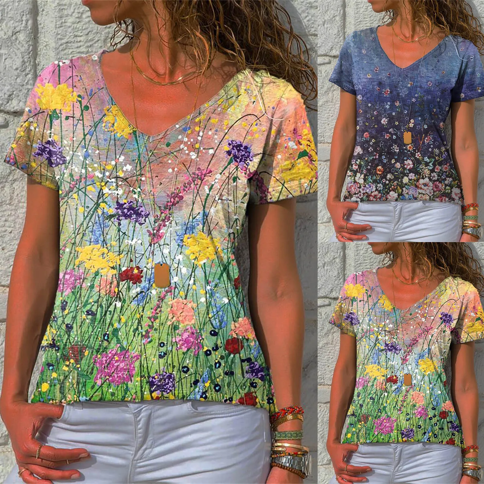 Размера плюс с цветочным принтом рубашки и топы Blusas Mujer De Moda 2021 для женщин, на каждый день, модные, облегающие, Цветочный принт с v-образным выр...
Размера плюс с цветочным принтом рубашки и топы Blusas Mujer De Moda 2021 для женщин, на каждый день, модные, облегающие, Цветочный принт с v-образным выр...