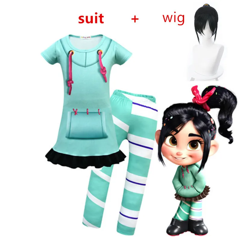 Одежда Vanellope Von Swiss костюм на Хэллоуин разбивает интернет одежду Ralph2 Ralph Lauren для
