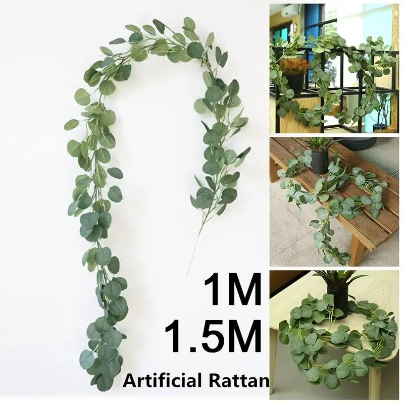 1M/1.5M Simulated Eucalyptus Artificial Plant Artificial InsRattan Livingroom Home Decor Festive Greenery Wedding Decoration
1M/1.5M Simulated Eucalyptus Artificial Plant Artificial InsRattan Livingroom Home Decor Festive Greenery Wedding Decoration