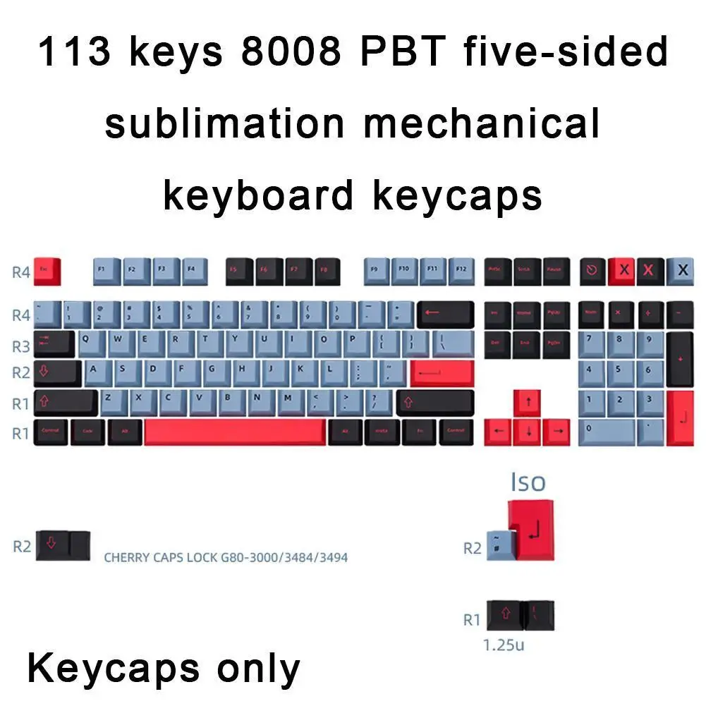 Keycaps 129 Keys Profile DYE-SUB PBT Keycap For MX Switch Mechanical Keyboard Red Series Key Caps
Keycaps 129 Keys Profile DYE-SUB PBT Keycap For MX Switch Mechanical Keyboard Red Series Key Caps