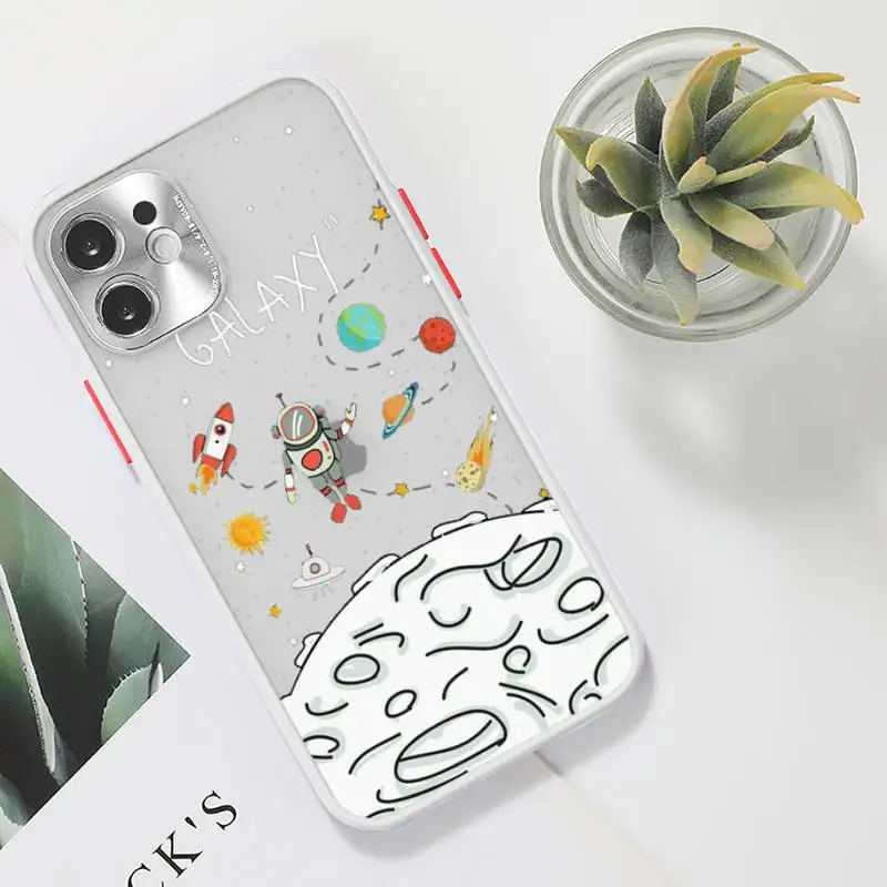 Star Astronaut Phone Case Clear matte transparent For white iPhone 7 8 x xs xr 11 12 pro plus max mini Funda
Star Astronaut Phone Case Clear matte transparent For white iPhone 7 8 x xs xr 11 12 pro plus max mini Funda