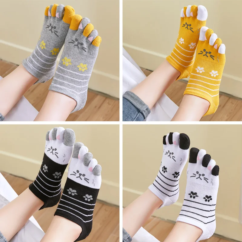 Summer Five-finger Socks Female Cotton Thin Cat Cute Cartoon Split Toe Cotton Socks Printed Socks Woman Socks
Summer Five-finger Socks Female Cotton Thin Cat Cute Cartoon Split Toe Cotton Socks Printed Socks Woman Socks