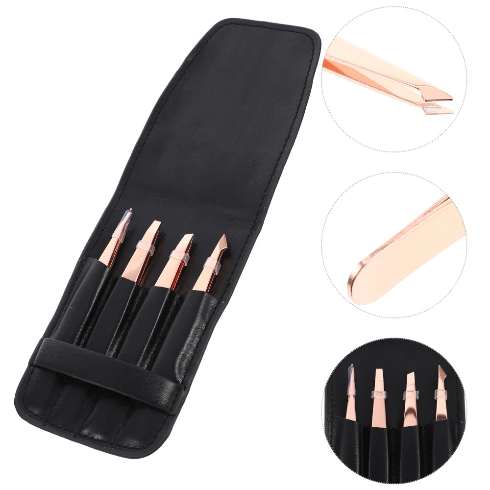 4Pcs Professional Stainless Steel Eyebrows Tweezers Set for Facial Hair Removal 
4Pcs Professional Stainless Steel Eyebrows Tweezers Set for Facial Hair Removal