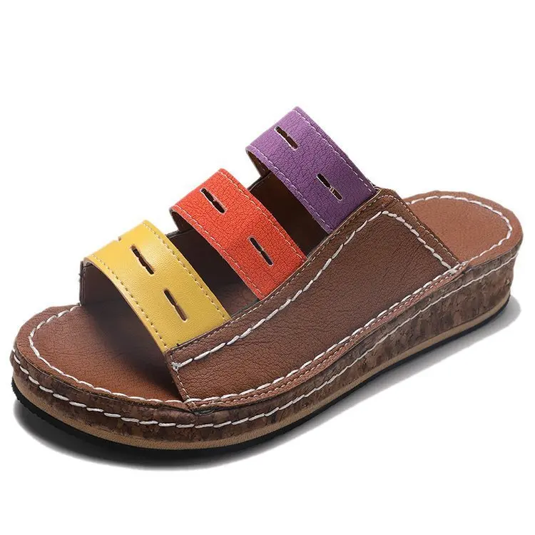 Women shoes Three Color Slippers Beach Wedge Ladies Sandals Slip On Thick Bottom Retro Female Slippers
Women shoes Three Color Slippers Beach Wedge Ladies Sandals Slip On Thick Bottom Retro Female Slippers