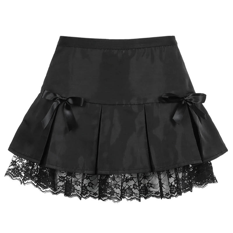 Women Sexy Pleated Mini Skater Skirt Gothic Vintage Female Cute Bowknot Floral Lace Patchwork Flared Hem Skirt Party Streetwear
Women Sexy Pleated Mini Skater Skirt Gothic Vintage Female Cute Bowknot Floral Lace Patchwork Flared Hem Skirt Party Streetwear