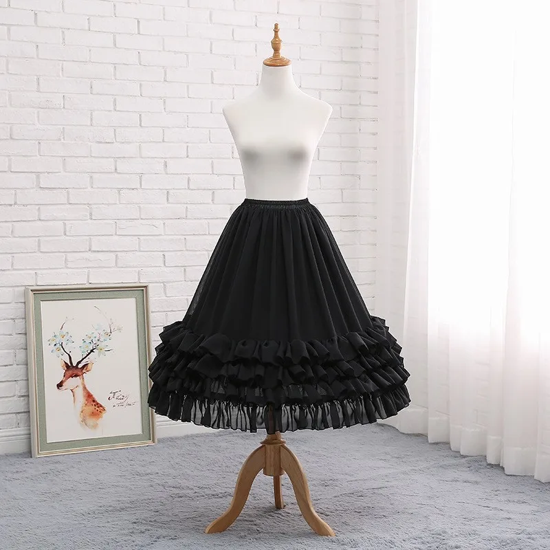 Petticoat Black Women Wedding Dress Lolita Accessories Chiffon Tea Length Tiered Edge Bustle
Petticoat Black Women Wedding Dress Lolita Accessories Chiffon Tea Length Tiered Edge Bustle