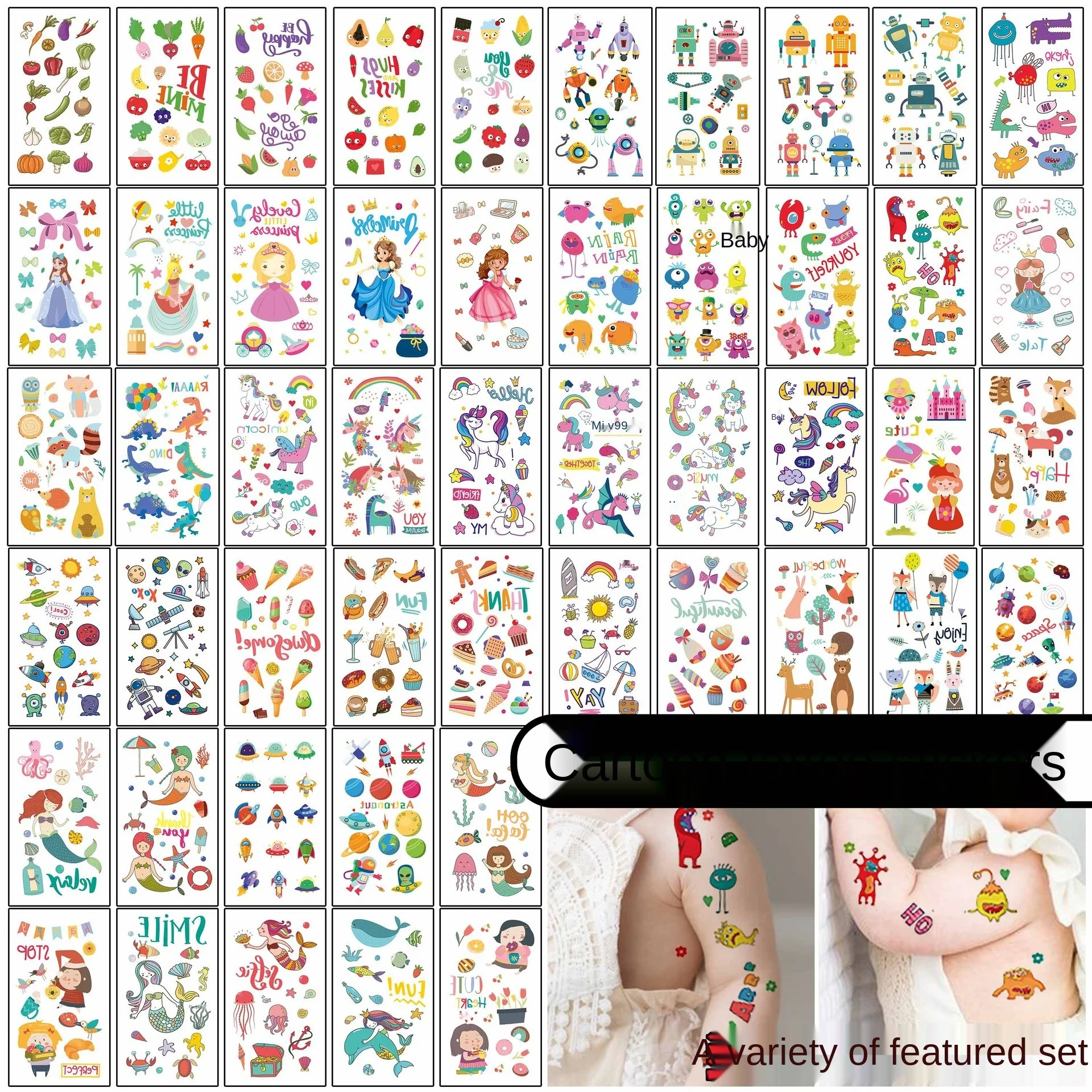 Children Tattoo Stickers Princess Girl Boy Cartoon Dinosaur Car Ocean Watch Water Transfer
Children Tattoo Stickers Princess Girl Boy Cartoon Dinosaur Car Ocean Watch Water Transfer