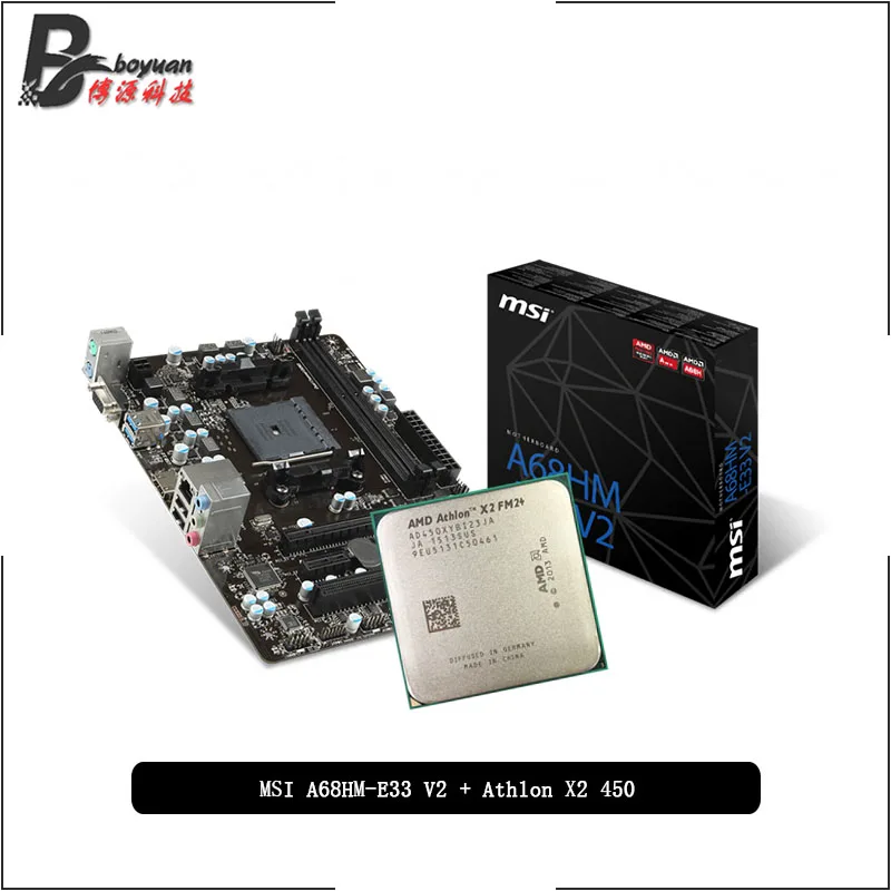 Процессор AMD Athlon X2 450 CPU + MSI A68HM E33 V2 материнская плата разъем FM2 все новое но без
