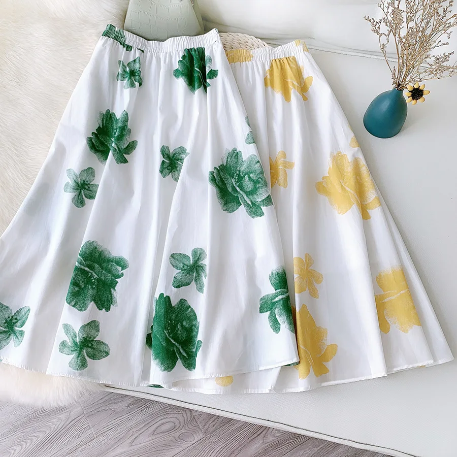 Fashion 2021 Women Summer Skirt Flower Print Boho Long Skirt Stretch High Waist A-Line Skirt Femme Faldas Jupe Saia
Fashion 2021 Women Summer Skirt Flower Print Boho Long Skirt Stretch High Waist A-Line Skirt Femme Faldas Jupe Saia