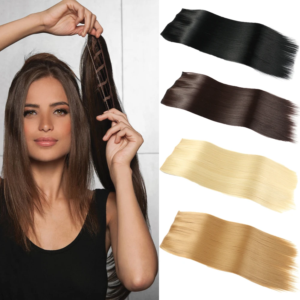 AMIEEGIRL 16inch 22inch Invisible Line Synthetic No Clip One Piece Hair Extension 26 Colors False Hair Hairpieces For Women
AMIEEGIRL 16inch 22inch Invisible Line Synthetic No Clip One Piece Hair Extension 26 Colors False Hair Hairpieces For Women