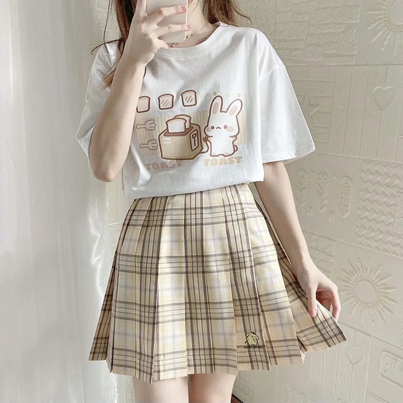 Cotton Short Sleeve T Shirt for Women Cute Bunny and Bread Slices Graphic Tees Kawaii Summer Tops Loose Streetwear Female
Cotton Short Sleeve T Shirt for Women Cute Bunny and Bread Slices Graphic Tees Kawaii Summer Tops Loose Streetwear Female