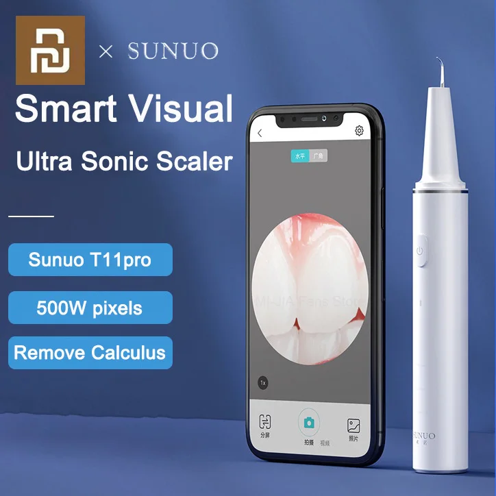 Умный визуальный Ультразвуковой Зубной скалер Youpin Sunuo T11pro для удаления расчетов, HD эндоскоп эффективно очищает зубы, работает с приложением
Умный визуальный Ультразвуковой Зубной скалер Youpin Sunuo T11pro для удаления расчетов, HD эндоскоп эффективно очищает зубы, работает с приложением