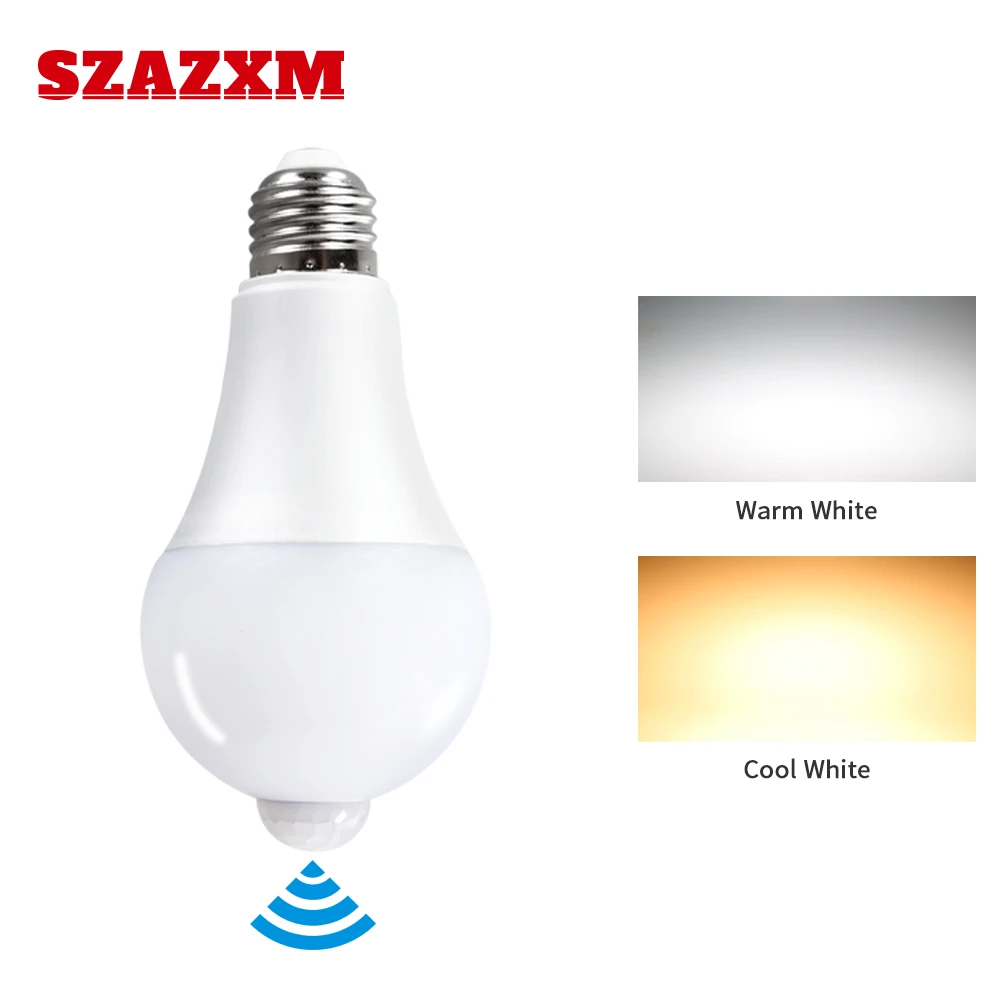 SZAZXM LED human body induction bulb white light warm white E27 AC voltage 9W12W15W18W for corridor public place lighting
SZAZXM LED human body induction bulb white light warm white E27 AC voltage 9W12W15W18W for corridor public place lighting