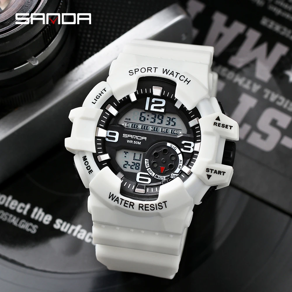 SANDA Fashion Sports Men's Watch Analog Digital Military Waterproof Multi-Function Wristwatch Casual Clock Relogio Masculino 387
SANDA Fashion Sports Men's Watch Analog Digital Military Waterproof Multi-Function Wristwatch Casual Clock Relogio Masculino 387