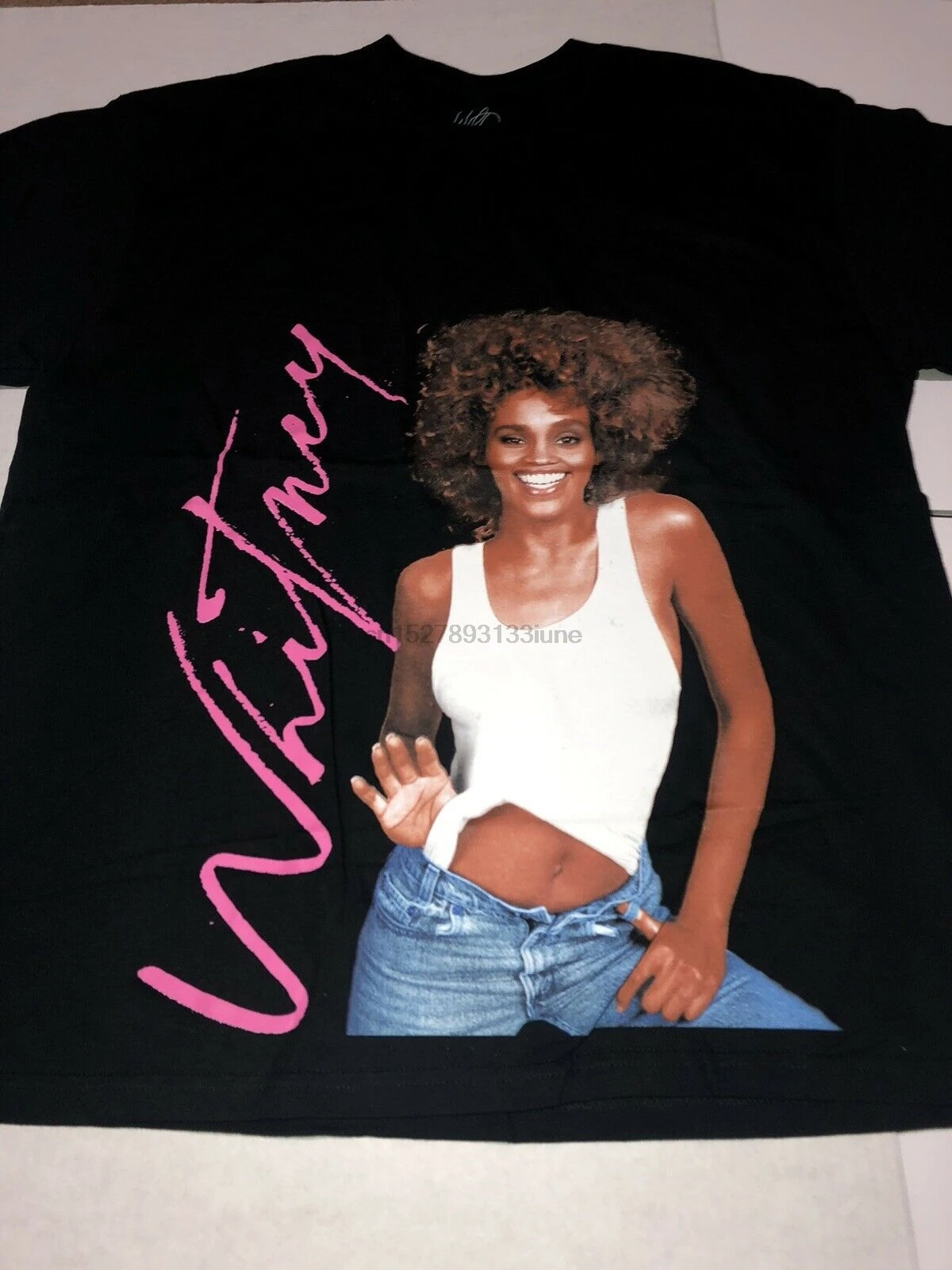 80 Whitney Houston Moment Of Truth Japan Tour 1988 футболка большого размера|Мужские футболки| |