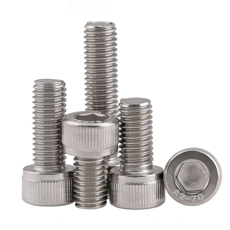 

304 Stainless Steel DIN912 Hex Hexagon Socket Cap Head Screws Allen Bolts Length 4mm-150mm M2 M2.5 M3 M4 M5 M6 M8 M10 M12