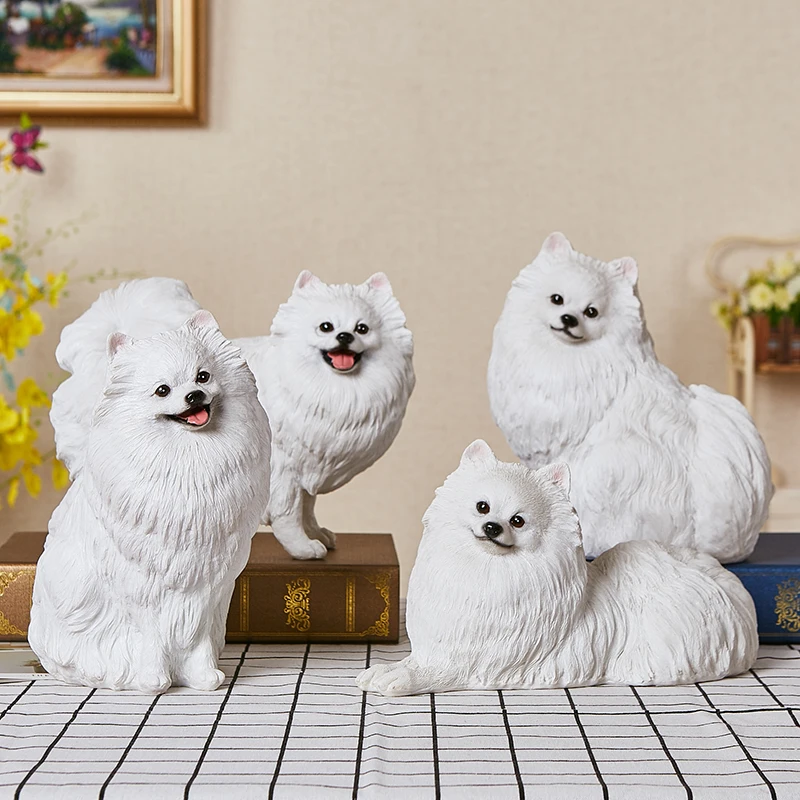 Pomeranian Statue Simulation Animal Cute Puppy Dog Figurine Resin Craftwork Home Decoration Accessories Living Room Decor R417
Pomeranian Statue Simulation Animal Cute Puppy Dog Figurine Resin Craftwork Home Decoration Accessories Living Room Decor R417