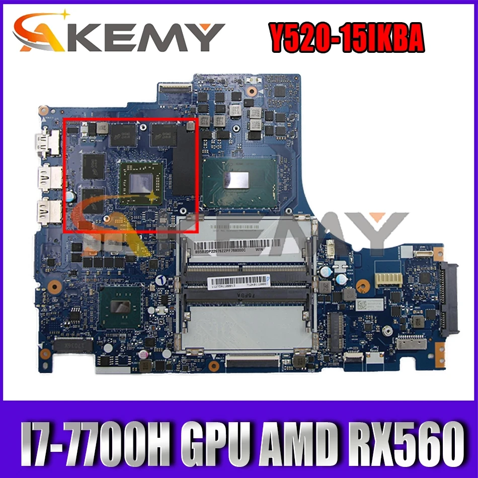 For Lenovo Legion Y520-15IKBA laptop motherboard DY515 NM-B281 motherboard W/ CPU I7-7700H GPU AMD RX560 DDR4 Mainboard
For Lenovo Legion Y520-15IKBA laptop motherboard DY515 NM-B281 motherboard W/ CPU I7-7700H GPU AMD RX560 DDR4 Mainboard