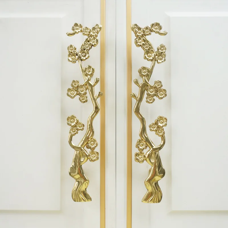 224mm Brass Plum Blossom Branch Shape Long Handle Wardrobe Kitchen Cupboard Cabinet Knob Door Drawer Pulls Furniture Decor 1PC
224mm Brass Plum Blossom Branch Shape Long Handle Wardrobe Kitchen Cupboard Cabinet Knob Door Drawer Pulls Furniture Decor 1PC