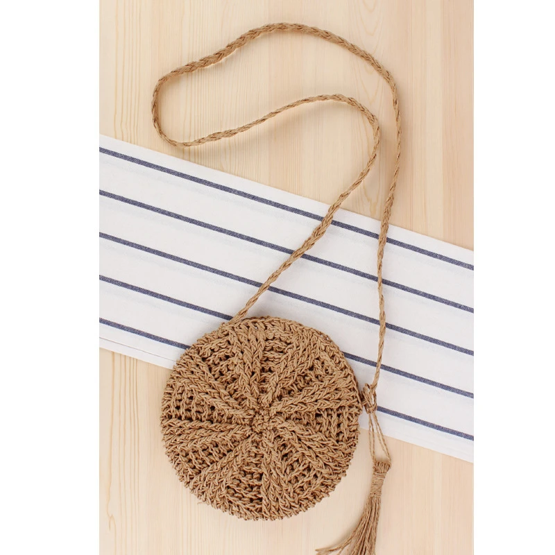 Rattan Woven Round Women Straw Bag Handbag Knit Summer Beach Bag Female Shoulder Messenger Bag Tassel Khaki Beige Bags
Rattan Woven Round Women Straw Bag Handbag Knit Summer Beach Bag Female Shoulder Messenger Bag Tassel Khaki Beige Bags