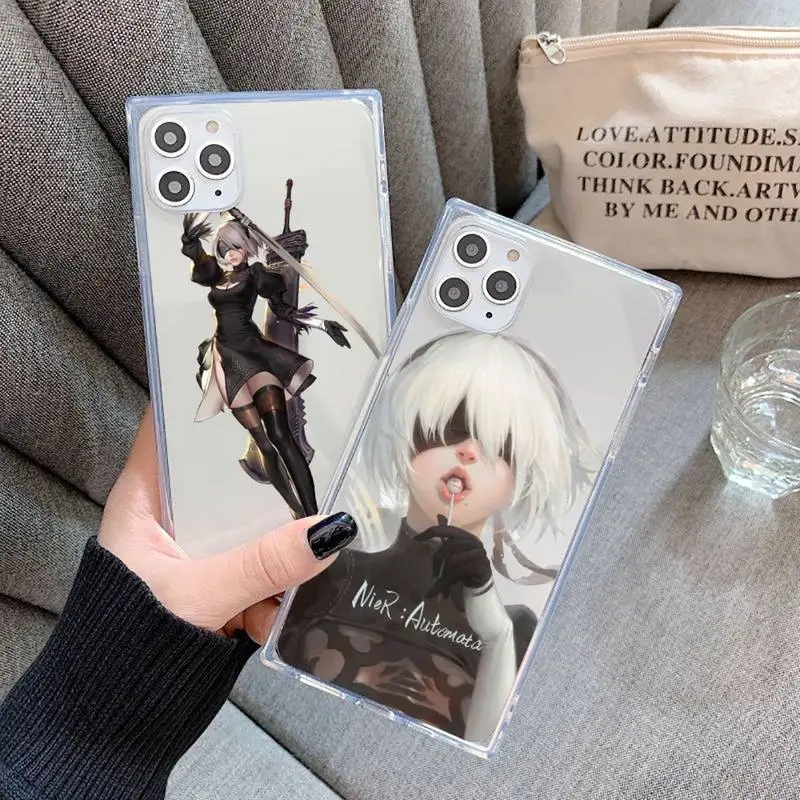Anime Nier Automata 2b Phone Case For iPhone 7 8 11 12 X XS XR MINI Pro Max Plus Clear Square Transparent
Anime Nier Automata 2b Phone Case For iPhone 7 8 11 12 X XS XR MINI Pro Max Plus Clear Square Transparent