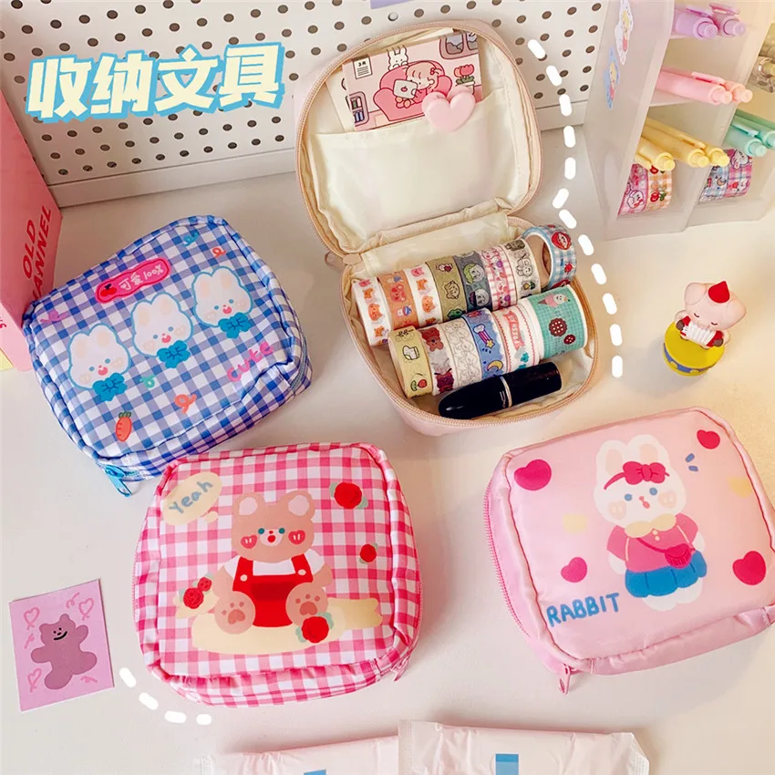 Women Small Cosmetic Bags Travel Sanitary Napkin Pouch For Girls Kawaii Rabbit Bear Coin Money Card Lipstick Korean Storage Bag
Women Small Cosmetic Bags Travel Sanitary Napkin Pouch For Girls Kawaii Rabbit Bear Coin Money Card Lipstick Korean Storage Bag