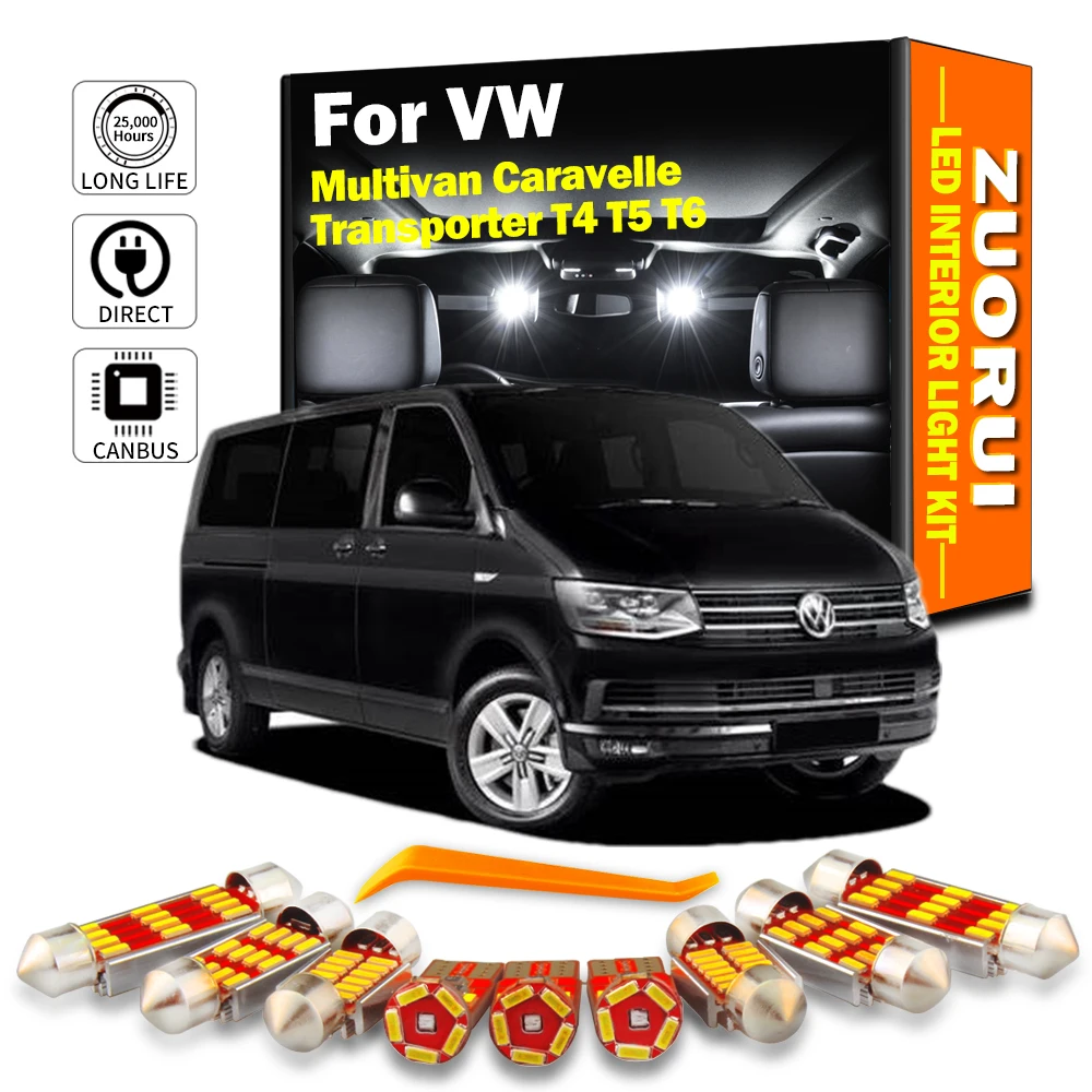 ZUORUI For VW Volkswagen T4 T5 T6 Multivan Caravelle Transporter Vehicle LED Interior Light Kit Canbus Car Lighting Accessories
ZUORUI For VW Volkswagen T4 T5 T6 Multivan Caravelle Transporter Vehicle LED Interior Light Kit Canbus Car Lighting Accessories