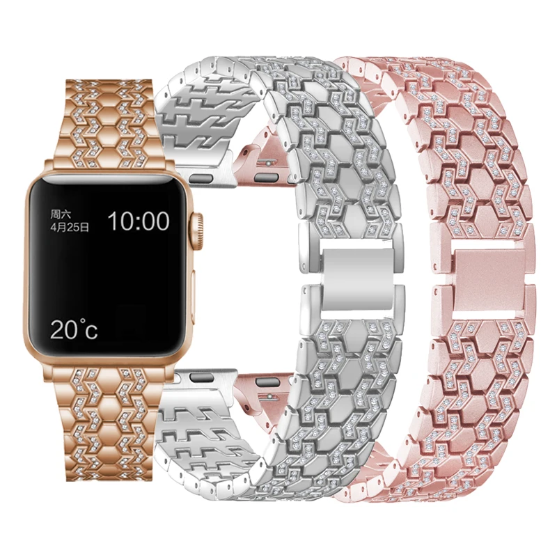 Diamond strap For Apple Watch 6 Band 44mm 42mm iwatch band serice 5 4 3 2 1 Stainless Steel strap apple watch 5 strap 38mm 40mm
Diamond strap For Apple Watch 6 Band 44mm 42mm iwatch band serice 5 4 3 2 1 Stainless Steel strap apple watch 5 strap 38mm 40mm
