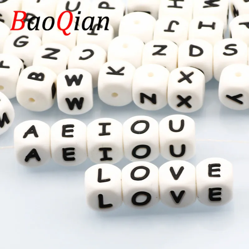 10/20/50/100pcs Square Silicone Spacer Letter Loose Beads For Jewelry Making Handmade DIY Pacifier Chain Accessories 12mm
10/20/50/100pcs Square Silicone Spacer Letter Loose Beads For Jewelry Making Handmade DIY Pacifier Chain Accessories 12mm