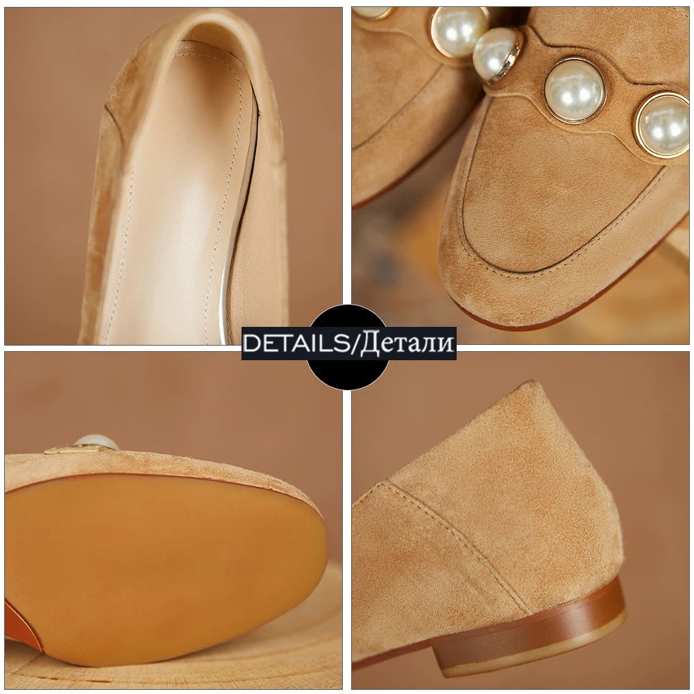 WETKISS Women Flats Round Toe Low Heels Shoes Genuine Leather Slip On Shoes Pearl Decoration Loafers Shoes Spring 2021
WETKISS Women Flats Round Toe Low Heels Shoes Genuine Leather Slip On Shoes Pearl Decoration Loafers Shoes Spring 2021