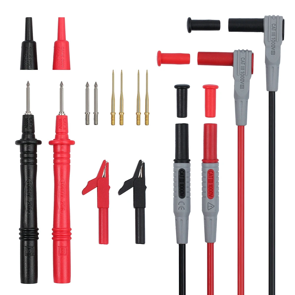 12 In 1 Multimeter Test Lead Kit Alligator Clip Crocodile Clamp 2mm Probe Professional Lead Measuring Instruments Electrician
12 In 1 Multimeter Test Lead Kit Alligator Clip Crocodile Clamp 2mm Probe Professional Lead Measuring Instruments Electrician