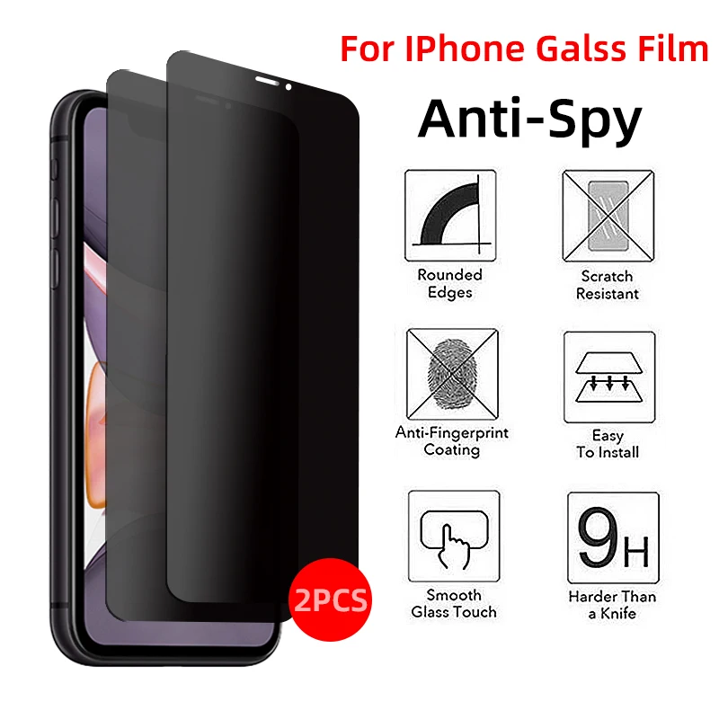 2PCS Privacy Protective Film Tempered Glass Anti-Spy for IPhone 11 12 Pro X XR XS MAX Mini 6 7 8 Plus Anti-Peep Screen Protector
2PCS Privacy Protective Film Tempered Glass Anti-Spy for IPhone 11 12 Pro X XR XS MAX Mini 6 7 8 Plus Anti-Peep Screen Protector
