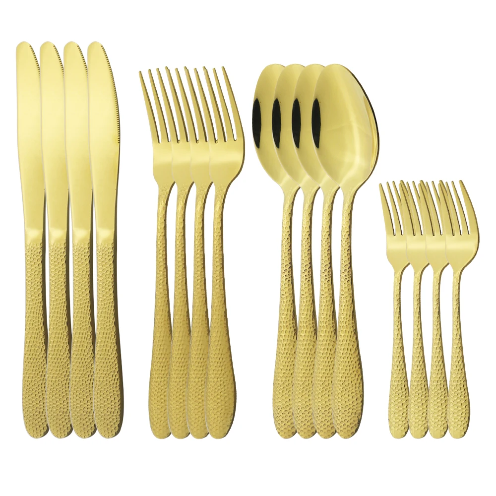 16pcs Gold Dinnerware Set Kitchen Tableware Cutlery Set Stainless Steel Cutlery Set Fork Spoon Knives Western Party Dropshipping
16pcs Gold Dinnerware Set Kitchen Tableware Cutlery Set Stainless Steel Cutlery Set Fork Spoon Knives Western Party Dropshipping