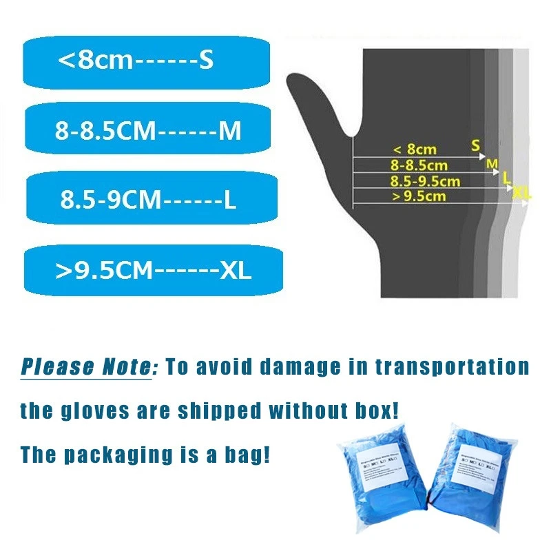 50 Pcs Blue Disposable Gloves Latex Free Powder-Free Exam Glove Small Medium Large S XL Home Work Man Synthetic Nitrile
50 Pcs Blue Disposable Gloves Latex Free Powder-Free Exam Glove Small Medium Large S XL Home Work Man Synthetic Nitrile