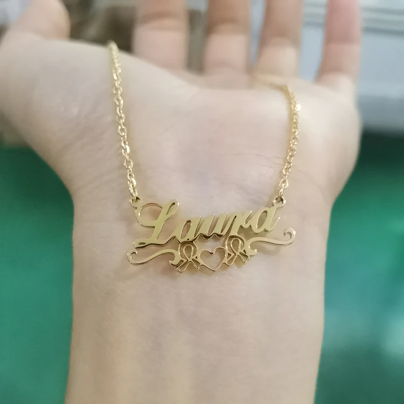 Custom Anti-cancer Ribbon Name Necklace Healthy Jewelry Stainless Steel Personalized Nameplate Choker Necklaces For Patient
Custom Anti-cancer Ribbon Name Necklace Healthy Jewelry Stainless Steel Personalized Nameplate Choker Necklaces For Patient