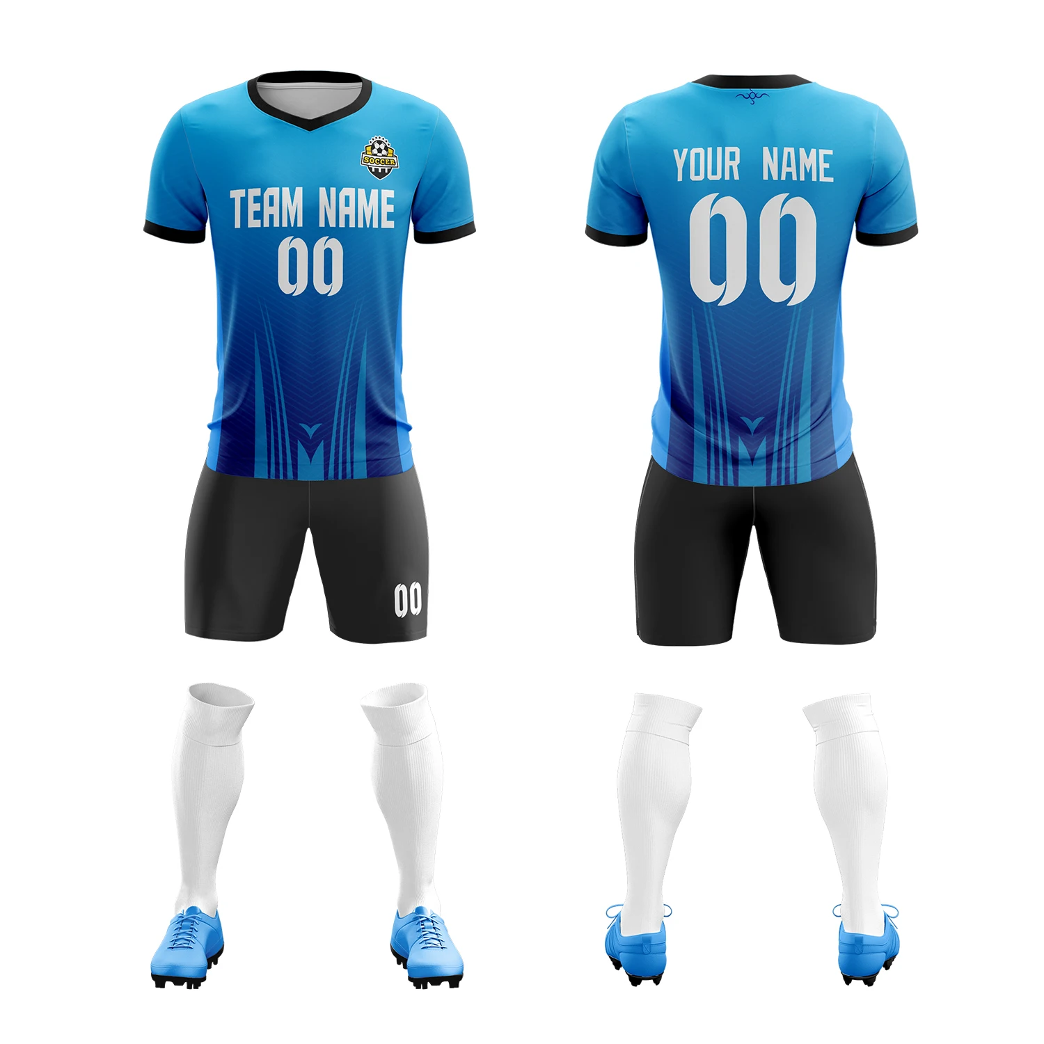 Soocer set Custom Printed Team Name Number Soccer School Uniform Set Full Sublimation Football Jersey Shirts For Adults/Kid
Soocer set Custom Printed Team Name Number Soccer School Uniform Set Full Sublimation Football Jersey Shirts For Adults/Kid